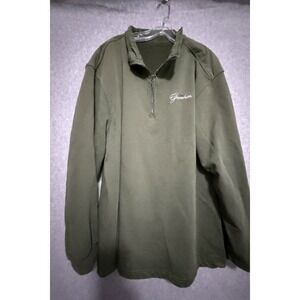 The Greenbrier Collection Sweatshirt Mens 2XL Green 1/4 Zip Fleece Pullover Logo